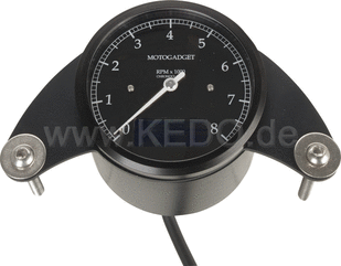 Kedo Speedometer Bracket 'mezzo Mille', Black Anodized aluminum, (Suitable for Motogadget Speedometer Item 40685) | 30563