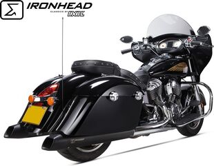 IXIL / イクシル Slip On Exhaust (Left Muffler) - Ironhead Round Black | HI 2017 SB