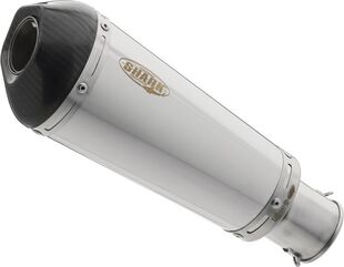 SHARK / シャークマフラー DSX-7 slip on exhaust (2-1) super short, Silver, Elliptical/Conical | 843005