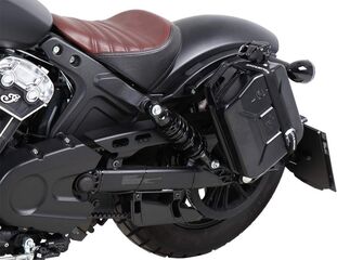 ヘプコ＆ベッカー キャニスター 4 ltr. ホルダー付 左 カットアウト - ブラック Indian Scout Bobber (2017-) | 42207568 00 01