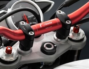 Rizoma / リゾマ  1-1/8 inch diameter tapered handlebars, Red Anodized | MA009R