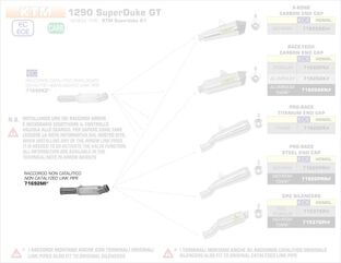 ARROW / アロー KTM 1290 SUPER DUKE GT '16/18 ステンレス リンクパイプ キャタライザー無し オリジナルコレクター用 | 71692MI