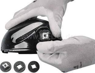 Kedo Headlight Mounting Set "Easy-Mount", 2x aluminum bushing with M8 thread / 4x rubber, for mounting the original metal and plastic headlight | 41588