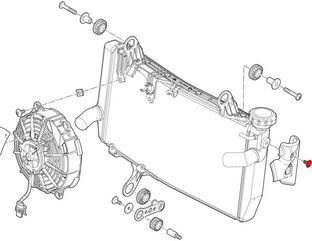 CNC Racing / シーエヌシーレーシング Screw kit water cooler side cover Ducati Monster 937 | KV473