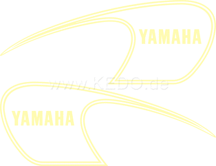 Kedo Vintage Sports Fuel Tank Decal, cream, Left / Right complete | 22665C