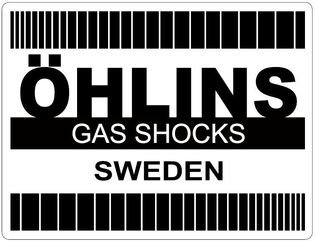 OHLINS / オーリンズ sticker retro black, one size | 11221-04