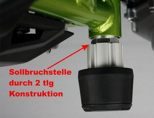 GSGモトテクニック リプレイスメントパッド 左側 (クラッシュパッドセット適合品番: 4060250-K64) | K64-EP-40602-DS-LEFT