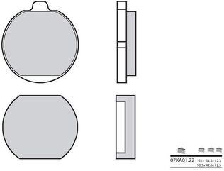 BREMBO / ブレンボ ブレーキパッド 07KA0122 オーガニック | 07KA0122