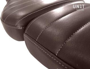 Unit Garage Seat cover in Brown Leather (double seat) | COD. 1628Brown