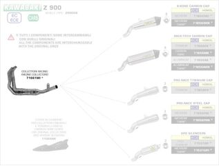 ARROW / アロー KAWASAKI Z900 4:2:1 RACING コレクター キャタライザー無し| 71661MI