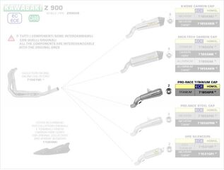 ARROW / アロー KAWASAKI Z900 eマーク認証 PRO RACING チタン サイレンサー + ステンレス リンクパイプ オリジナル / Arrowコレクター用 | 71856PR