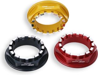 CNC Racing / シーエヌシーレーシング リアホイール ナット LH BICOLOR, レッド/シルバー | DA502R