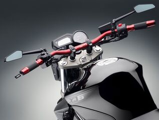 Rizoma / リゾマ  1-1/8 inch diameter tapered handlebars, Red Anodized | MA006R