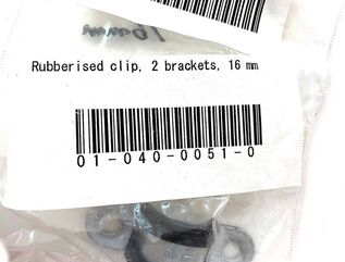 TOURATECH / ツアラテック Rubberised clip, 2 brackets, 16 mm | 01-040-0051-0