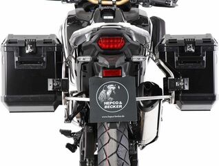 Hepco & Becker / ヘプコアンドベッカー サイドキャリア カットアウト ステンレス Xplorer ブラック サイドボックス付 Honda CRF 1100L アフリカツイン Adv. Sports (2020-) | 6519522 00 22-01-40