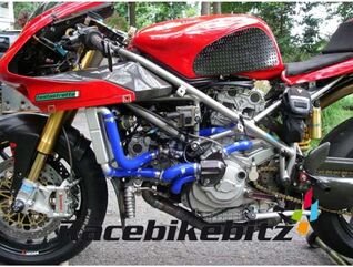 サムコスポーツ / Samco Sport Ducati 996 R Testastretta 2001 8 ピース シリコンラジエーター クーラントホースキット | DUC-10-BU