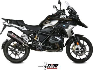 MIVV / ミヴ SPORT OVAL SLIP-ON Muffler CARBON WITH CARBON CAP for BMW R 1250 GS 2018 ECE approved (Euro4) | B.034.LEC