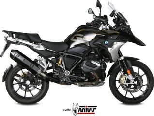 MIVV / ミヴ SPORT SPEED EDGE SLIP-ON Muffler BLACK STAINLESS STEEL for BMW R 1250 GS 2018 ECE approved (Euro4) | B.034.LRB