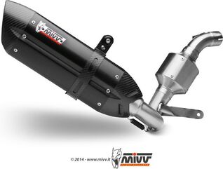 MIVV / ミヴSUONO スリップ オン ブラックステンレススチール for KTM 125 DUKE (2011 - 2016) | KT.009.L9