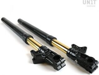 Unitgarage / ユニットガレージ Ohlins USD fork kit LOW + Unitgarage / ユニットガレージ triple clamp | 2904black_Low