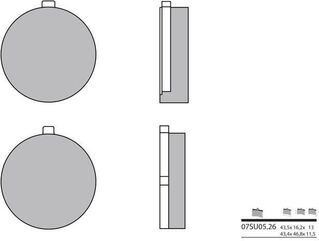 BREMBO / ブレンボ ブレーキパッド 07SU0526 オーガニック | 07SU0526