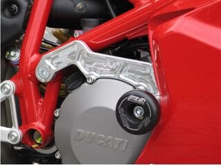 GSGモトテクニック クラッシュパッドセット ホールディングプレート アルミ Ducati 848 (2008 -) mounting on carrier plate | 3549350-D14