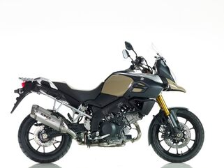 BOS （ボス） エキゾースト Desert Fox ステンレスマット - スリップオン SUZUKI DL 1000 V-Strom (2014-) （EU圏公道走行認可eマーク付）