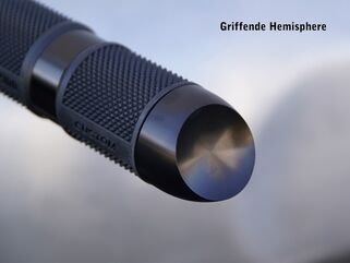 Wunderkind (ワンダーカインド) グリップセット 22 mm ハンドルバー Indian / drive by wire / デザイン 'Hemisphere' ブラック | 106679-F15