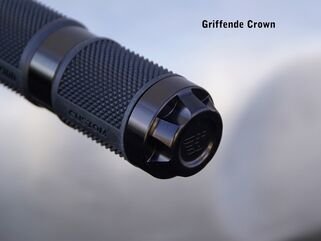 Wunderkind (ワンダーカインド) グリップセット 22,2 mm ハンドルバー / 非貫通タイプ デザイン Crown ブラック | 106720-F15