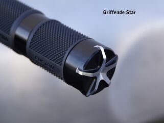 Wunderkind (ワンダーカインド) グリップセット 22,2 mm ハンドルバー / 非貫通タイプ デザイン Crown ブラック | 106720-F15