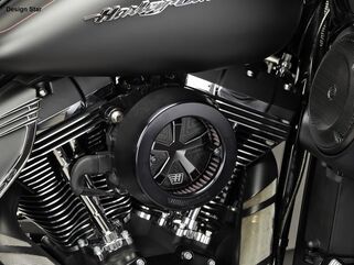 Wunderkind (ワンダーカインド) エアクリーナーデザインStar | HD Dyna 07-16 / HD Softail 07-15 Black | 106987-F15