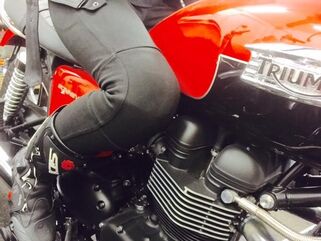 Motogirl Plain Knee Leggings | KLPK