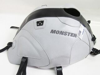 Bagster / バグスター タンクカバー ライトグレー/ストライプ ブラック (ストライプ right) for DUCATI MONSTER 600/1000 - S4/S2 | 1405P