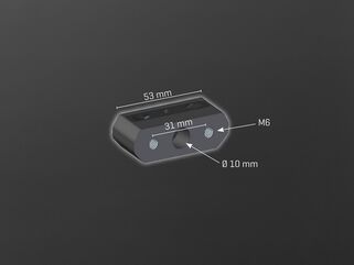 ABM / エービーエム LED lighting 'pera' for vehicle registration number, CNC-milled, カラー: ブラック | 100210-F15