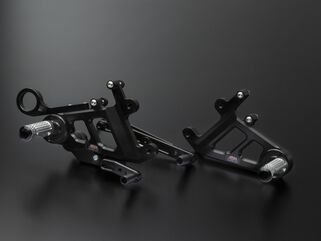 ABM / エービーエム Foot rest system raceFlex adjustable, fixed footrest mount, カラー: ブラック | 100329-F15