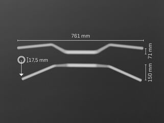 ABM / エービーエム Steel-handlebar Superbike 0084 Ø2.2 mm, カラー: クロームメッキ | 100769-F13