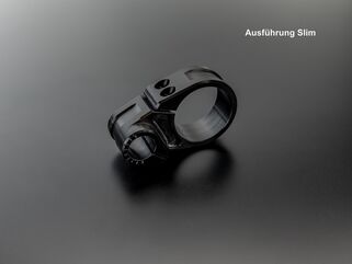 ABM / エービーエム Stand pipe bracket Standard Ø55 mm for clip-on, バージョン: 左側, カラー: ブラック | 400482-A93-F15