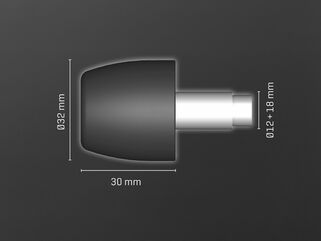 ABM / エービーエム basicCap handlebar ends, カラー: シルバー | 100351-F11