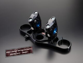 ABM / エービーエム varioRiser VBK2 Ø8,6 mm for ABM superbike top yoke, ライザーカラー: シルバー, アジャスターカラー: シルバー | 101162-F11-F11