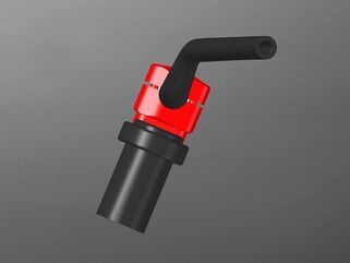 ABM / エービーエム Riser booster Ø8,6 mm for ABM triple clamps, 高さ: 25 mm, カラー: ブラック | 106884-H25-F15