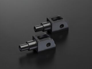 ABM / エービーエム Replacement rests rGrip YA 7 - rider, クランプカラー: ブラック, レストカラー: シルバー | 100198-F15-F11