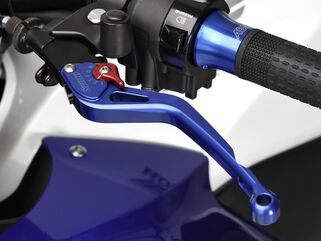 ABM / エービーエム クラッチレバー synto complete KH 36 - ロングバージョン , レバーカラー: チタン, アジャスターカラー: ブルー | 101034-H19-V14