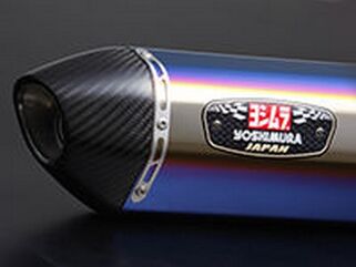 YOSHIMURA / ヨシムラ ストリートスポーツ フルエキゾーストシステム R-77S MT-09/MT-09 TRACER/XSR900 (STBC) - チタン ブルー カバー カーボン エンド | 170-380-5181B