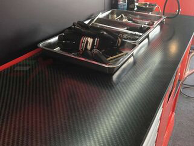 Extreme エクストリームコンポーネンツ Twill Carbon Fiber cover for tool boxes 1500x520mm (predisposition led) | COP CASS 1500