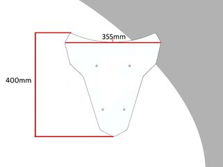 Powerbronze / パワーブロンズ スタンダードスクリーン YAMAHA MT-07 TRACER 20/MT-07 TRACER GT 20/FJ-07 TRACER 20/FJ-07 TRACER GT 20 (高さ: 400 MM) レッド | 410-Y178-005