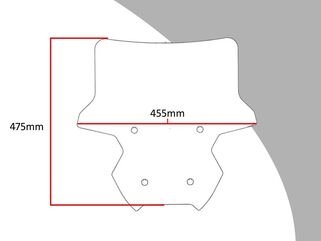 Powerbronze / パワーブロンズ スクータースクリーン BMW C 400X 18-20 (高さ: 475 MM) クリア | 420-B135-000