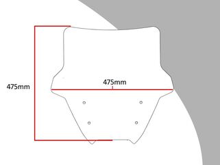 Powerbronze / パワーブロンズ フリップ BMW R1250R 19-20 (高さ: 475 MM) クリア | 420-B136-000