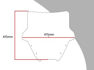 Powerbronze / パワーブロンズ フリップ SUZUKI DL650 V-STROM 17-20 (高さ: 475 MM) クリア | 420-S132-000