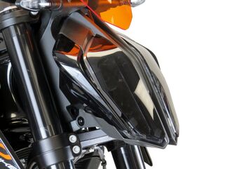 Powerbronze / パワーブロンズ ヘッドライトプロテクター クリア KTM 125 DUKE, 17-19 (FULL) | 440-KT597-000