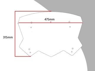 Powerbronze / パワーブロンズ スクータースクリーン YAMAHA TMAX 530 17-19 (高さ: 315 MM) フロストステルスグレー | 460-Y109-019